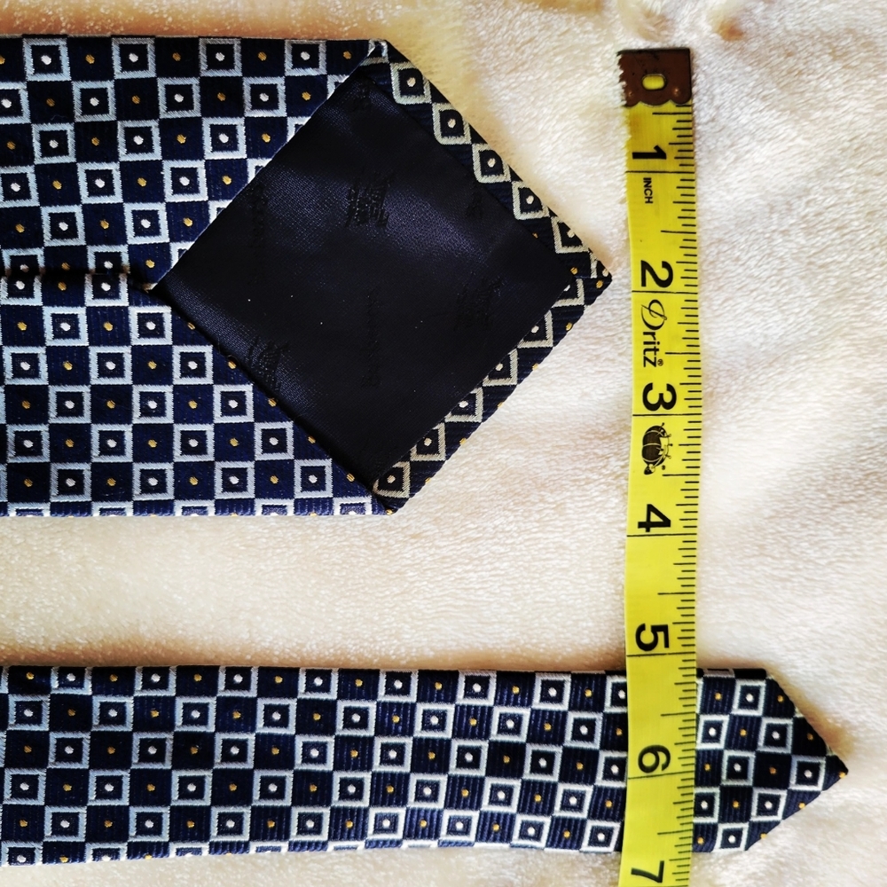 Men's Geometrical Burberry Vtg Tie - Picture 9 of 10